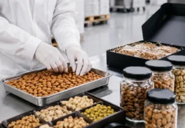Careful handling of nuts during product readiness and preparation