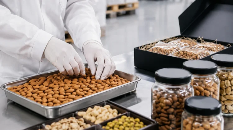 Careful handling of nuts during product readiness and preparation