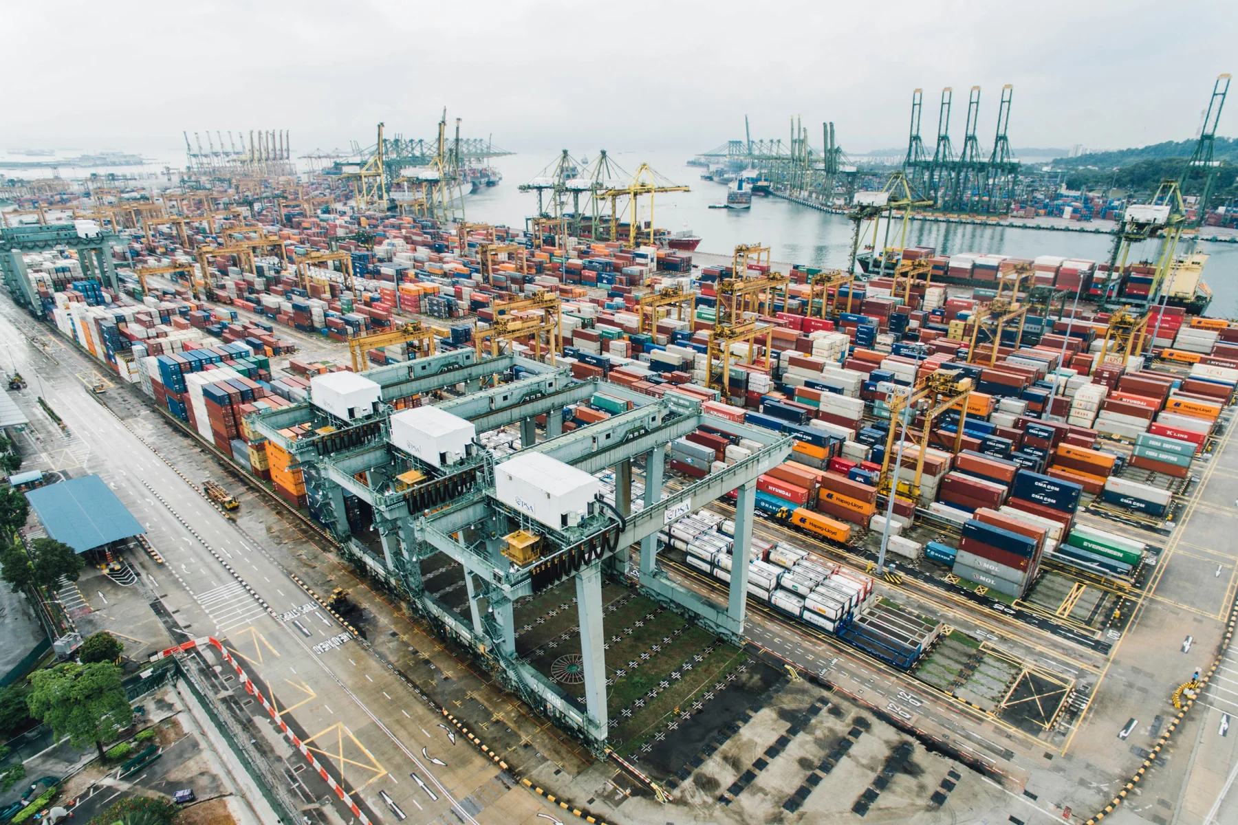 Container port for international trade movement